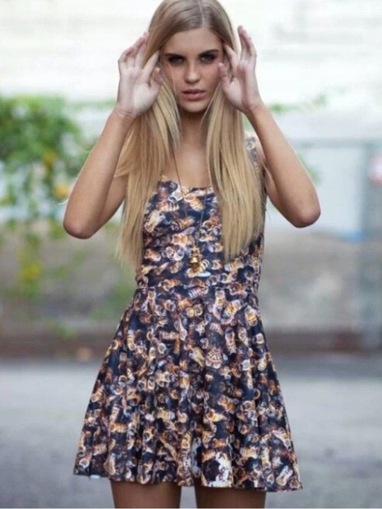 Blackmilk Dresses & Skirts - NWOT Blackmilk Bee Reversible Skater Dress ~ LIMITED Size Large